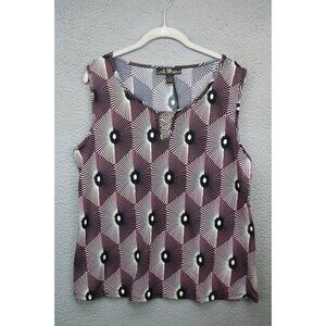 80 Park Geometric Tank Top-Size XL-New with Tags-City-Retro